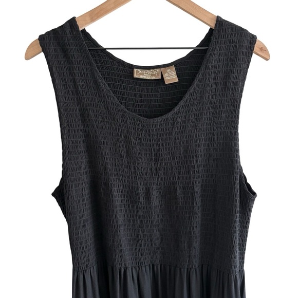 Smocked Floral Embroidered Maxi Sundress 2X Sleeveless Cottagecore Boho Peasant - Picture 2 of 16